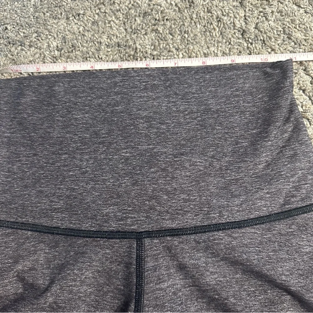 Lululemon Wunder Under Pant leggings 2 gray roll over full length yoga high low